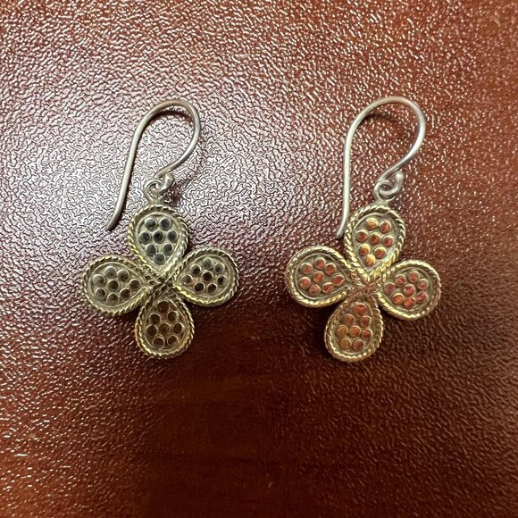 Anna Beck Jewelry - Anna Beck Two Tone Clover Dangle Earrings